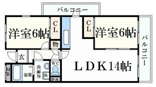 甲南山手駅 徒歩6分 1階の物件間取画像